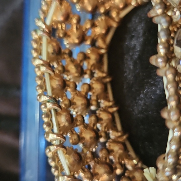 Vintage Rhinestone Elastic Cuff - Picture 3 of 4